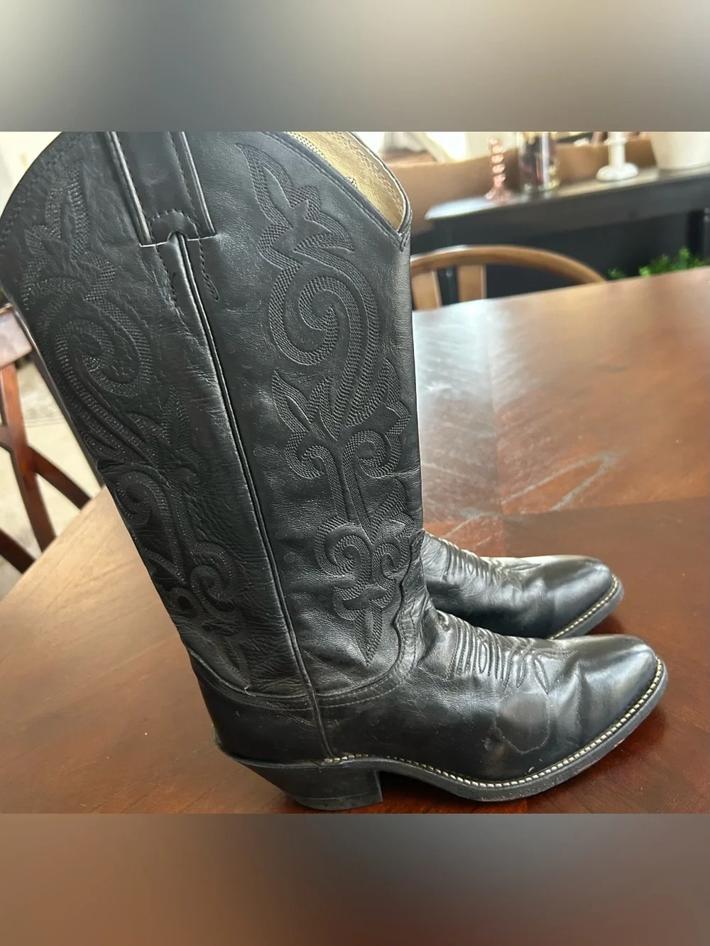 Vintage Justin Boots Made in USA Western Cowboy Boots Youth 4.5C